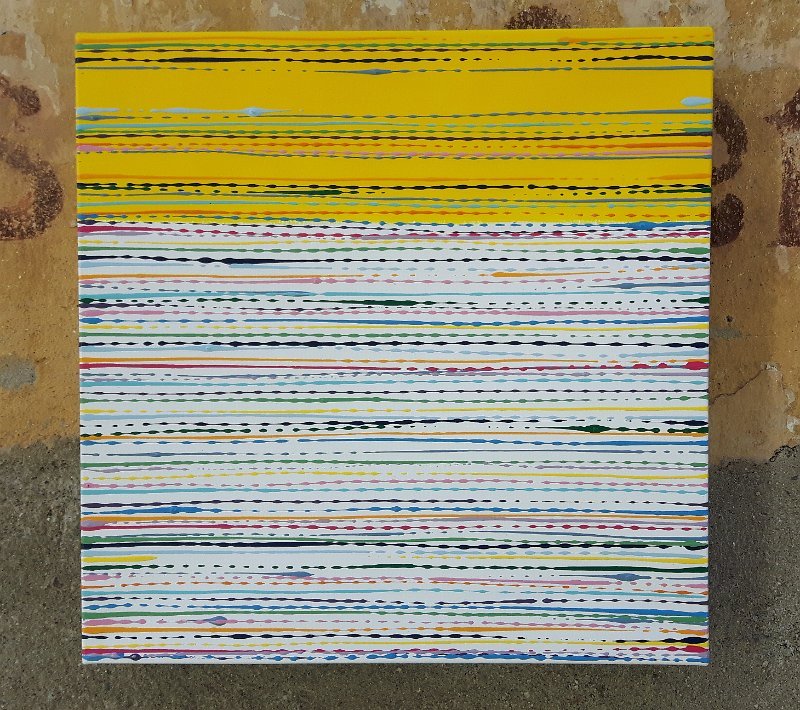 coloured lines 6 2016  30x30 Acryl-Lack auf LW